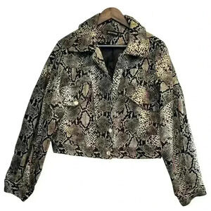 🌈 6/$60, Pretty Little Thing Cropped, Snakeskin, Over Sized Jacket, Size 10